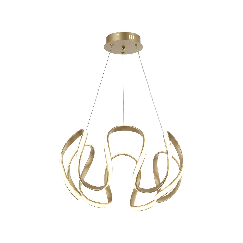 Luminaria Pendente Led Larissa 50w Com Seleção de temperatura Quente/Neutro/Frio Dourado Cod: 589348078 Avant