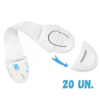20 Und travas flexivel adesivas sem furar movel  multiuso travas armario prova criancas gaveta em Oferta na Shopee