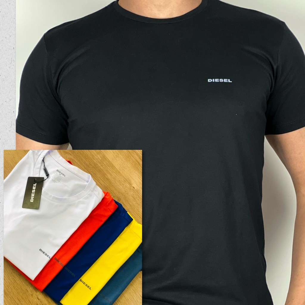 Camisa Masculina Malha Peruana Camiseta Lisa Algodão | Shopee Brasil