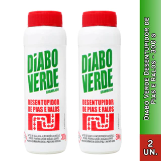 Diabo Verde Desentupidor de Pias e Ralos 300 g