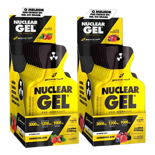 Kit 2 Pre Treino Nuclear Gel Caixa Com 10 Saches ( Frutas Vermelhas e Guaraná) Bodyaction