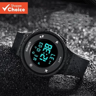 Relógio Eletrônico À Prova d'Água Brilhante no Escuro Tendência Masculina Multi-funcional para Estudantes e Adolescentes em Oferta na Shopee