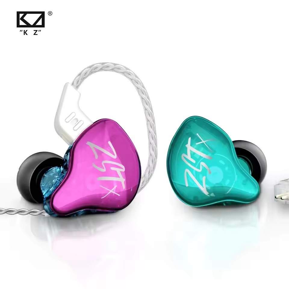 KZ ZSTX 1d + 1BA Driver Híbrido Fone De Ouvido Intra-Auricular Com