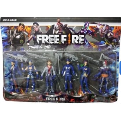 Brinquedo Kit Free Fire Com 6 Bonecos Articulados 16 cm Mais Acessórios ...