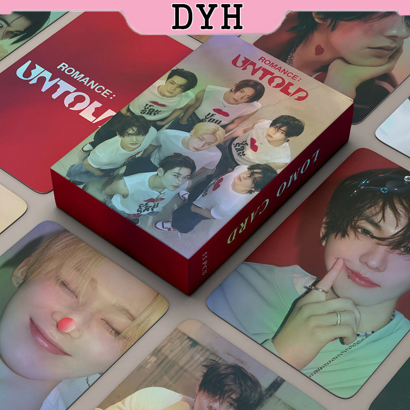 DYH 55pcs/box ENHYPEN Cartões Laser Fotográficos ROMANCE