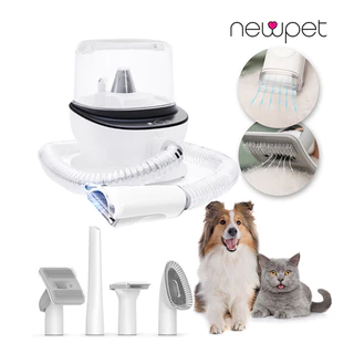 Kit de limpeza para cães e aspiradores 5 em 1 para cuidados com animais de estimação com capacidade de 2,0L, escova para cães com copo de pó para pêlos de animais de estimação maior para aspirador de pêlos de animais de estimação