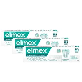 Kit C/ 3 Cremes Dental Elmex Sensitive 110g em Oferta na Shopee