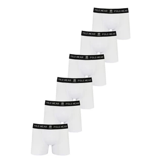Kit 6 Cuecas Boxer Algodão Polo Wear Branco