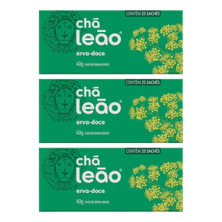 Kit C/ 75 Saquinhos Chá Leão Erva Doce Em Sachê 40g Cada Cx