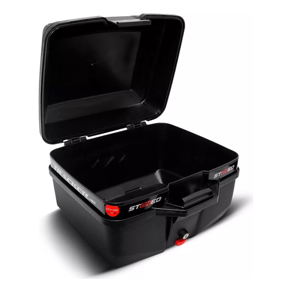 Bau Moto Bauleto Stoned 35 Litros Com Base Universal Traseiro Preto