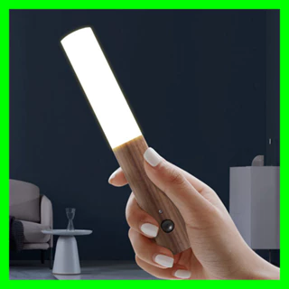 Luz De LED Noturna TYPE-C Magnética De Madeira Sem Fio De Moda Simples Brilho Multifuncional Ajustável Em Três Cores Uma Lâmpada Usbrecarregável sensor De Movimento De Parede Luzes De Quarto