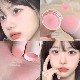 blusher Em Pó Natural Fosco Liso Esponja Creme De Brilho Estudantil