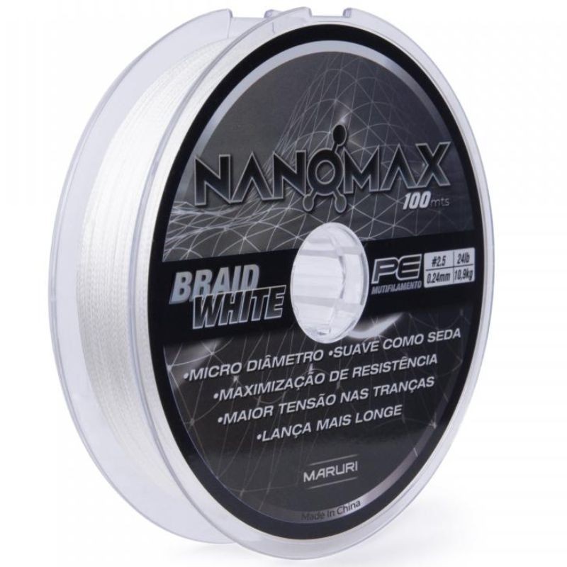 Linha Maruri Multifilamento NanoMax Branca 100m