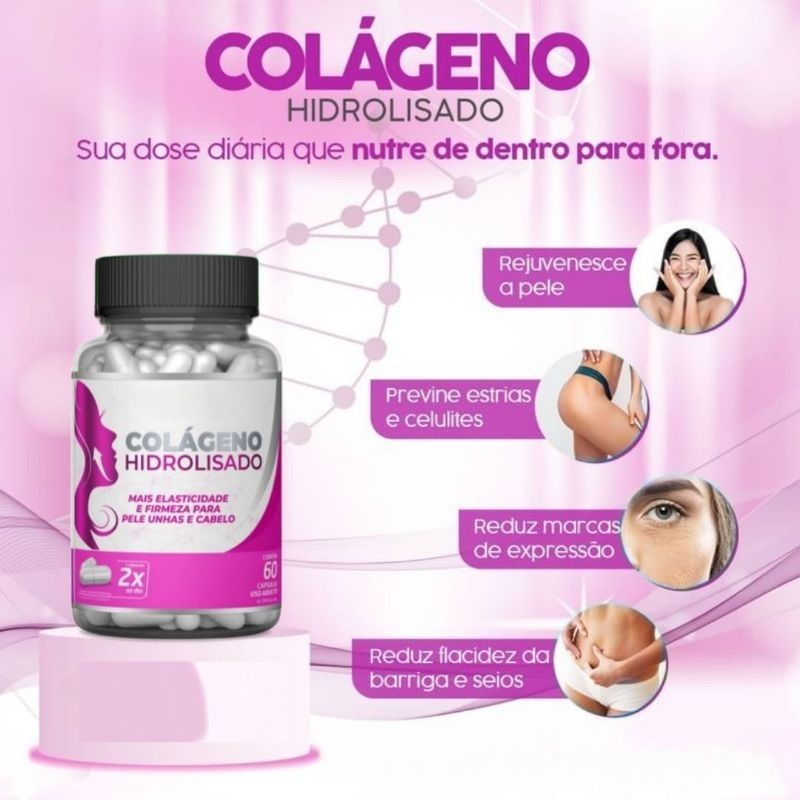 COLAGENO HIDROLISADO | Tira Celulite | estrias Previne Rugas | Combate ...