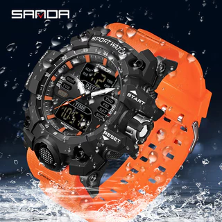 Sanda SD6126 Step Calorimeter Relógio Eletrônico De Exibição Única Luz Noturna Simples À Prova D