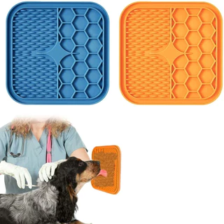 Tapete Comedouro De Lamber Para Cães Gatos Com Ventosa Pet
