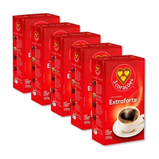 Café Três Corações Extra Forte Kit 5 Pacotes a Vácuo 250g