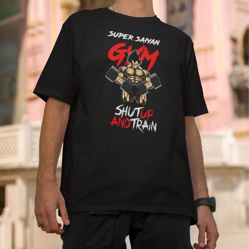 Camiseta T-shirt Vegeta Treino Anime Gym Saiyajin Academia