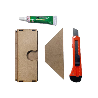 Kit Instalação Gabarito e Cola Para Rodapé EVA 15x1cm