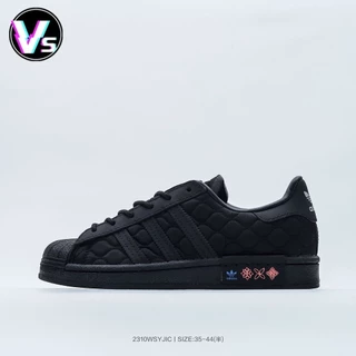 Pronto para estocar AD Superstar preto amortecedor respirável de baixo teto ao ar livre Sapatilhas ao ar livre Skate Moda ao ar livre Todos os jogos sapatos casuais