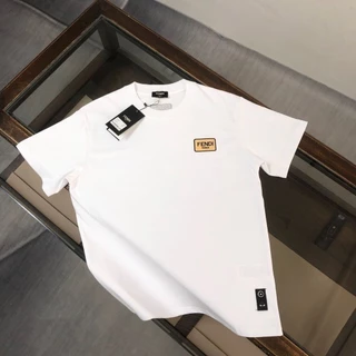 Fendi2222 Camiseta Unisexo de manga curta Casual Novo Estilo Puro Algodão Impresso