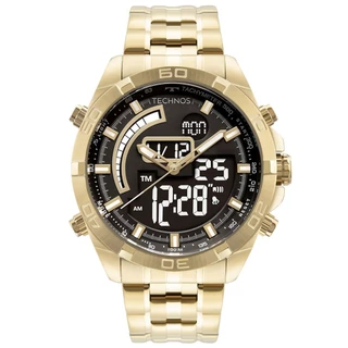 Relógio Technos Masculino Digitech Dourado - BJ3496AA/1D