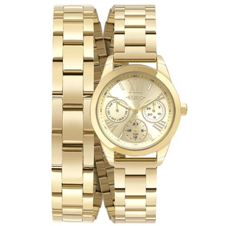 Relógio Euro Feminino Multiglow Midi Dourado - EU6P29AIO/4D