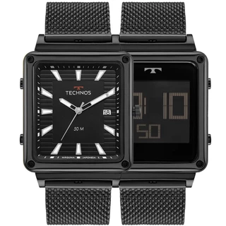 Relógio Technos Masculino Curvas Digiana Preto - 1S13CX/1P