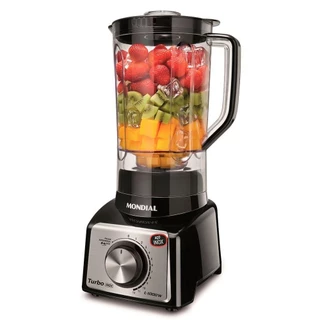 Liquidificador Turbo Mondial Black Inox L-1000 Bi Liquidificador-220v-preto/inox