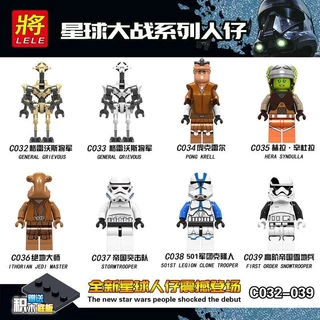 Star Wars Gleworth General Punkrel Jedi Master compatível com minions para montar blocos de construção