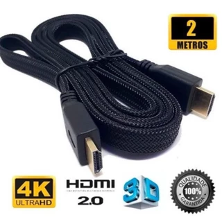 Cabo Hdmi HdTV Full Hd 4K 3D Alta definição Resolução Versão 2.0 2 Metros