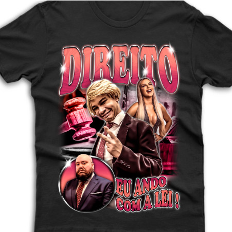 Camiseta Camisa Direito Eu Ando Com A Lei Meme Novidade
