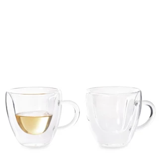 Caneca de Vidro Duplo Coração 150ml 2pcs em Oferta na Shopee