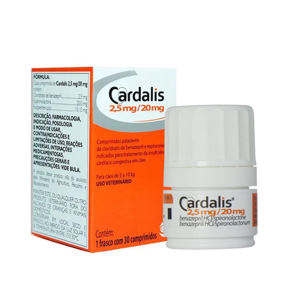 Cardalis para Cães 2,5mg / 20mg 5-10kg 30 Comprimidos Ceva | Shopee Brasil