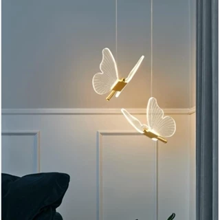 IHOME Mini lustre borboleta estilo nórdico decoração de quarto infantil 3000k/4000k/6000k