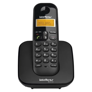 Telefone sem Fio Intelbras TS3110, com Identificador de Chamadas, Preto em Oferta na Shopee