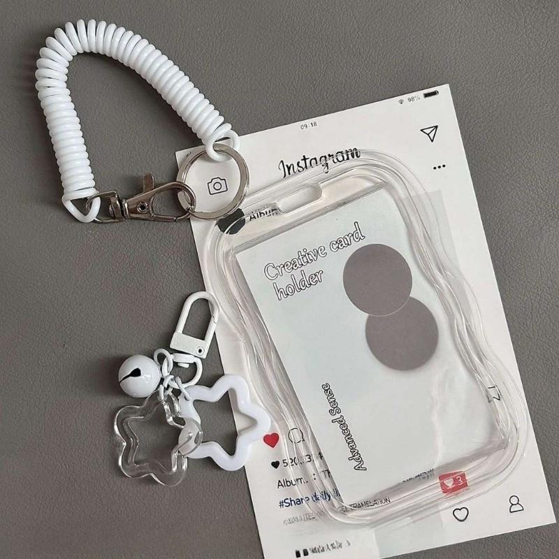 Nova Moda Kpop Photocard Titular Transparente Do Cartão Chaveiro