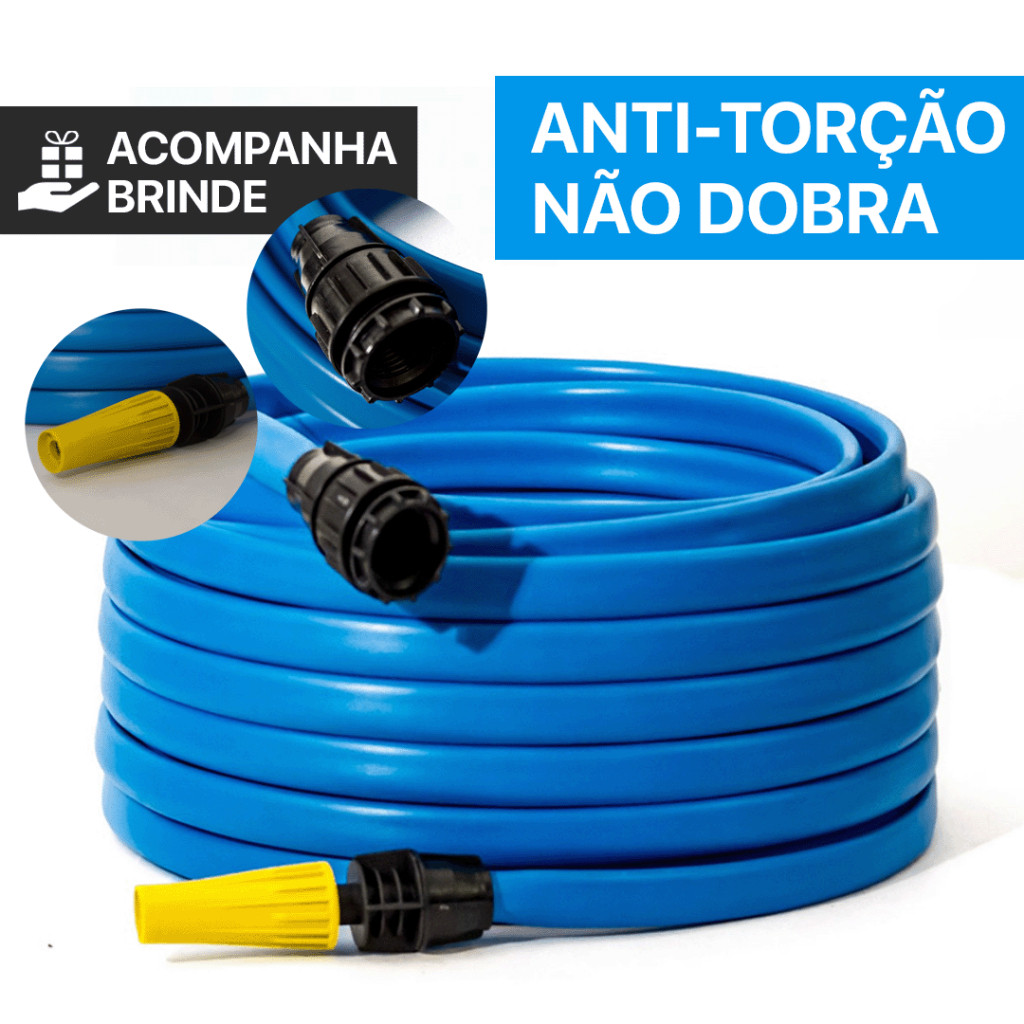 Mangueira Jardim Antitorção Reforçada e Resistente Lisa Flexivel 50 30 ...