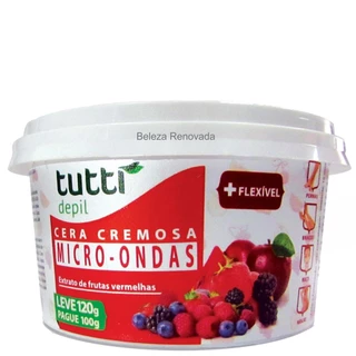 Cera Micro-ondas Cremosa depilação corporal 120g Tutti Depil em Oferta na Shopee