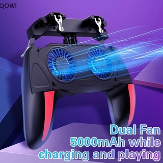 qo H10 Gaming Handheld Grip Controlador De Jogo Joystick Gamepad Para Pubg Gatilho Ventilador De Refrigeração Telefone