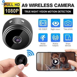 Mini Câmera A9 1080P Wi-Fi Espiã com Visão Noturna e Gravação por Movimento em Oferta na Shopee