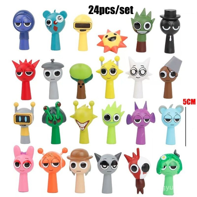 Sprunki Toys 24 Unidades/Conjunto Incredibox Action Figure Simon Raddy ...