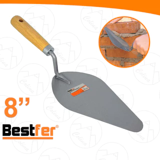 Colher De Pedreiro Canto Redondo Oval Profissional Reforçada 8'' Bestfer