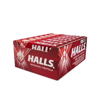 Bala Halls Morango 28g - Caixa com 21 Unidades em Oferta na Shopee
