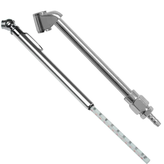 Kit Calibrador De Pressão De Pneus Tipo Caneta E Inflador Bico de Encher Pneu Duplo Para Carro Bike Moto