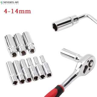 LUMY1PCS Adaptador De Soquete De 4-14mm De Profundidade Sextavado De 1/4 De Polegada Ferramenta De Catraca