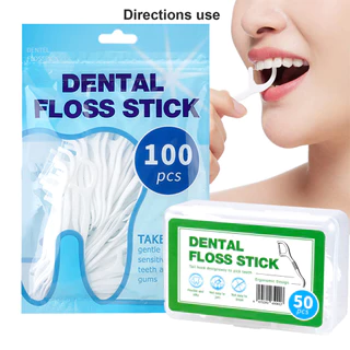 Palitos De Fio Dental Descartáveis Limpeza Entre Escova Interdental Cuidados De Higiene Oral