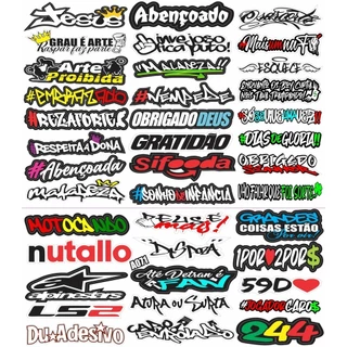 Cartela Super Com 39 Frases Para Sua Moto Carro Notebook Top