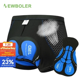 Newboler Breathable Calções De Ciclismo Para Homens Bicicleta 5D GEL Acolchoados À Prova De Choque MTB De Estrada