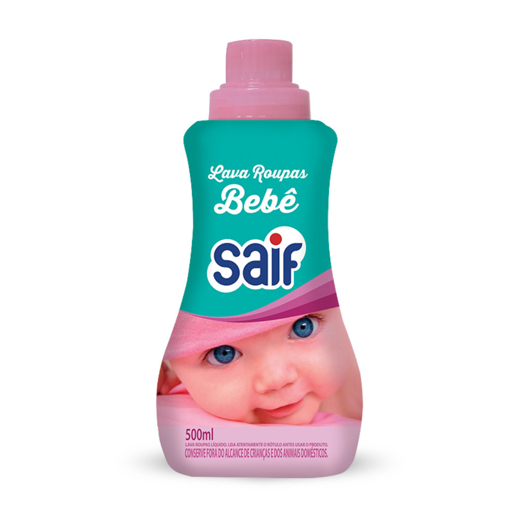 Lava Roupas Líquido Bebê Saif 500Ml, Sabão Líquido Lava Roupa Perfumado ...